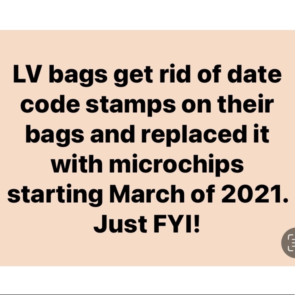 Just FYI for LV lovers